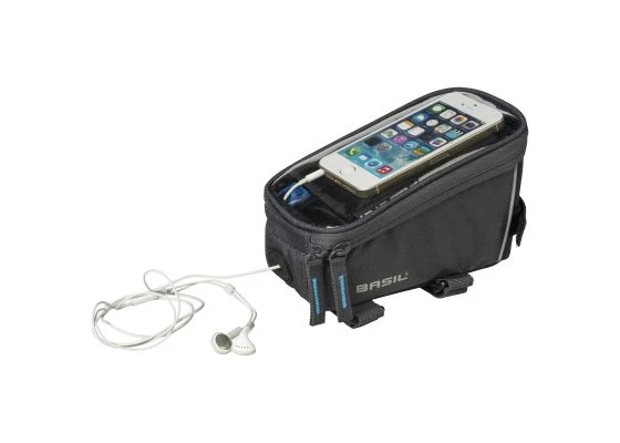 Basil Runkolaukku - Frame Bag 1L Graphite 1 Basil Runkolaukku - Frame Bag 1L Graphite