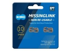 KMC Ketjulukko 10 Vaihteinen MissingLink 10NR, EPT Silver, Shimano,Campag., Sram, 2 Kpl/pkt