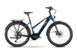 R Raymon TourRay E 7.0 - Unisex - Sähköretkipyörä - Sininen -Polkun Kauppa ray tourraye70 27 lady darkblue grey lime front