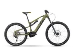 R Raymon TrailRay 160E 8.0 - Sähkömaastopyörä - Vihreä -Polkun Kauppa ray trailray160e80 armor black mustard front