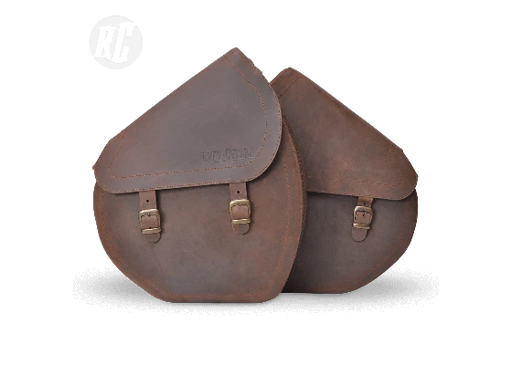 Ruff Cycles Sivulaukku Ruskea Aitoa Nahkaa Vasen 1 Ruff Cycles Sivulaukku Ruskea Aitoa Nahkaa Vasen