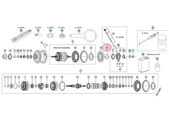 Shimano Lukkorengas Nexus 7 & 8 - Vaihteiselle 1 Shimano Lukkorengas Nexus 7 & 8 - Vaihteiselle