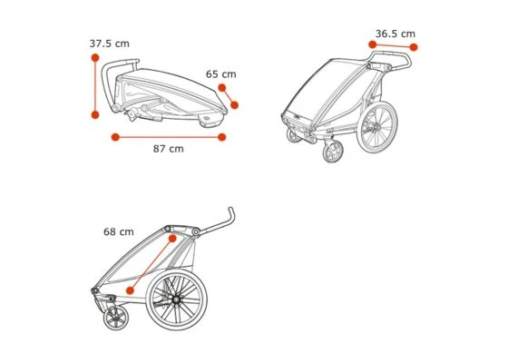 Thule Lastenkuljetusperäkärry, Chariot Lite 1, Agave 2 Thule Lastenkuljetusperäkärry, Chariot Lite 1, Agave - Image 2